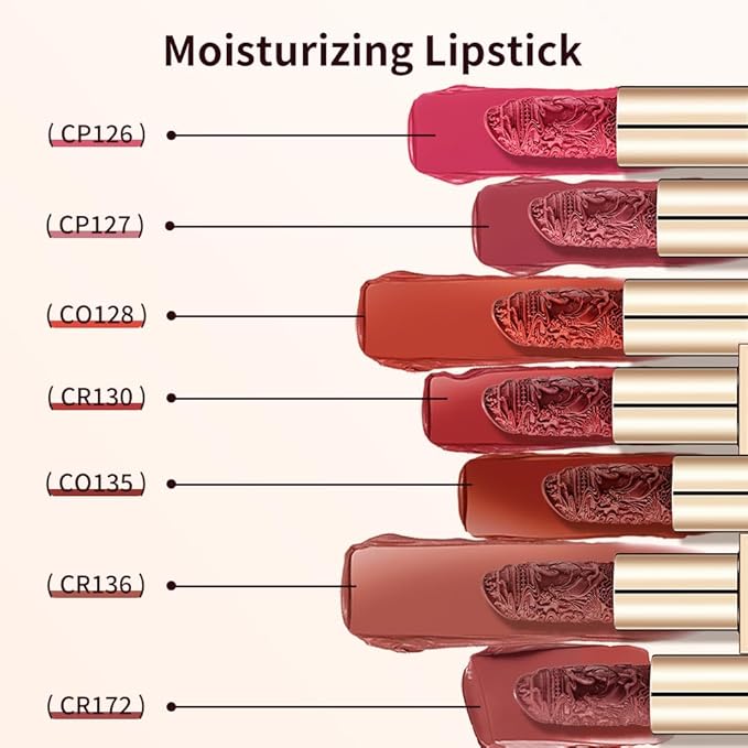 Catkin Moist Lipstick Hydrating High Impact Color Infused with Vitamin E and Avocado Oil Smooth Soft Texture Long Lasting Red Glow Finish 130