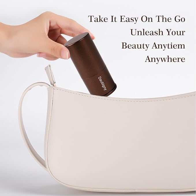 Retractable Kabuki Makeup Brush,Daubigny Powder Brushes Foundation Travel Foundation Brush for Blush Bronzer & Powder (Champagne)