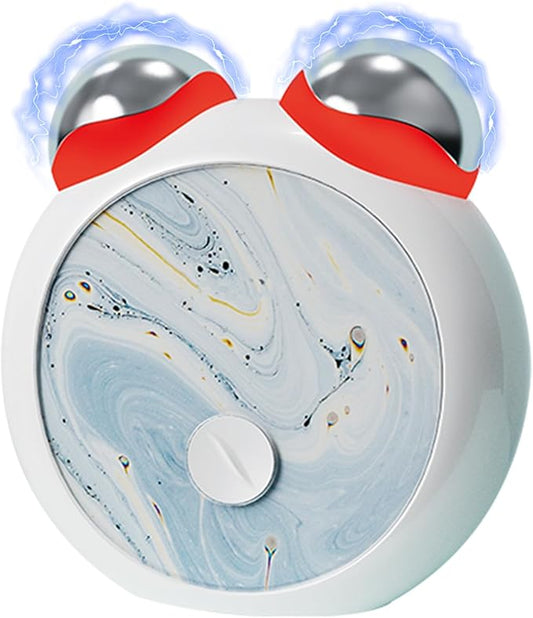 3-in-1 Skin Care Tools,Microcurrent Facial Device, Face Neck Lift Device, Double Roller Facial Massager, Promote Skin Care Absorption, Light Lines (White)