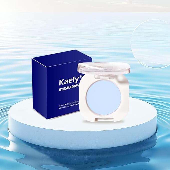 Single Matte Eye Shadow Palette Makeup, Light Blue Matte Eyeshadow for Women, Monochrome Eye Shadow Makeup, Pigmented Waterproof Sombras Para Ojos, Vegan, Talc, Paraben & Cruelty Free, 22