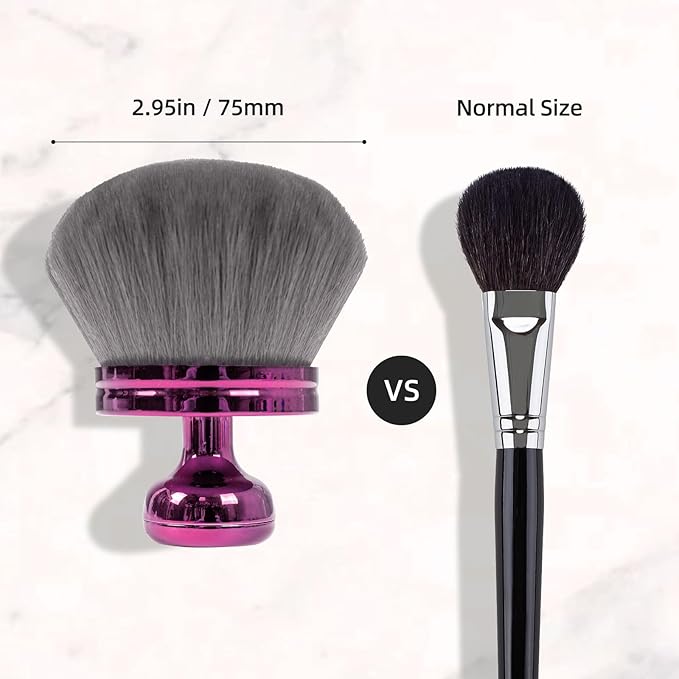 Extra Large Body Makeup Brush for Self Tanner: 2025 75mm Blend and Blur Body Kabuki Brush - Blending Applicator for Self Tanning, Leg Makeup & Bronzer Blend - Durable Soft Bristles