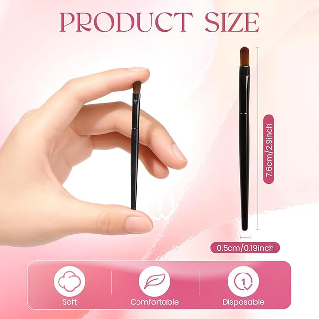 50 Pieces Lip Brushes, Pro Multifunctional Makeup Brush, Lipstick Gloss Wands Applicator Cosmetic Tool Kits, Black