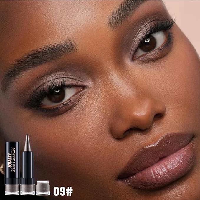 AMY'S DIARY Mocha Mis Eye shadow & Eyeliner Stick 2-in-1, Cream Eyeshadow Pencil + Gel Eyeliner | Waterproof, Smudge-Proof Eye Makeup Crayon for woman, Face & Lip | Twist-Up Eye Shadow Pen