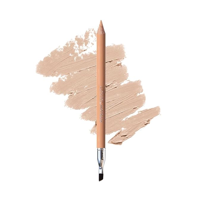 FITGLOW Beauty Vegan Eyeliner Pencil | Long-Lasting Eye Liner with Blending Brush | Smudge-Proof Eyeliner | Sensitive Eye Makeup | Natural, Clean & Cruelty-Free Eye Pencil | Brightening Beige, 1.1g