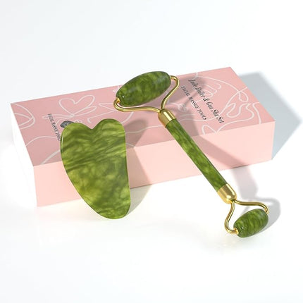Jade Roller Gua Sha Set (Green)