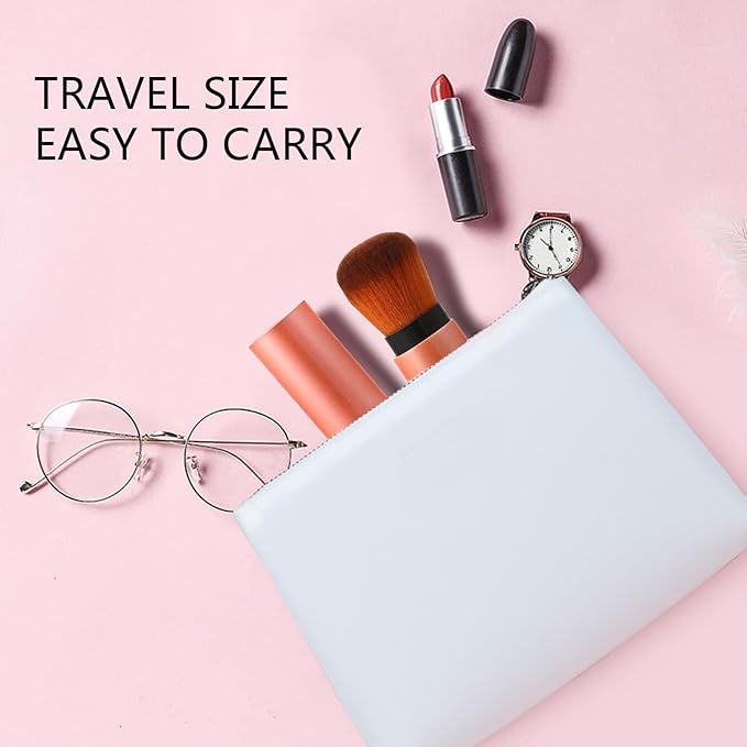 Vtrem 3 Colors Retractable Makeup Brush Travel Blush Brushes Kabuki Foundation Brush Portable Face Powder Brush Mini Makeup Brush Set with Cover, Red/Black/Brown