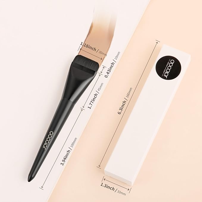 docolor Flat Foundation Brush for Liquid Makeup,Ultra Thin Liquid Foundation Brush Premium Makeup Face Brush for Blending, Cream, Thin Foundation Brush Makeup Tool Face Foundation Flat Brush, Black