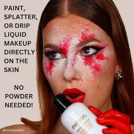 Mehron Makeup Liquid Makeup | Face Paint and Body Paint Perfect for Halloween, Cosplay I Air Brush Compatible 4.5 oz (133 ml) (GLOW IN THE DARK)
