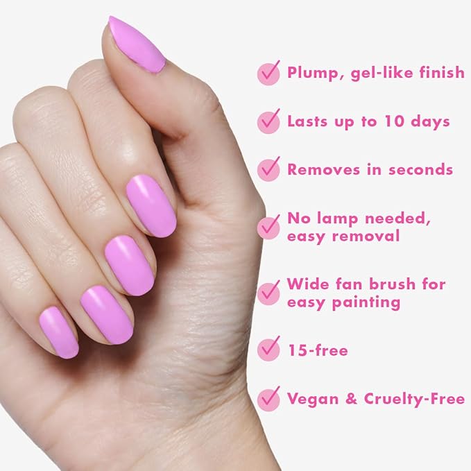 Olive & June Long Lasting Nail Polish | Gel-Like Finish No Lamp Needed | Lasts up to 10 days | Salon-Quality Color at Home | 15-Free, Vegan & Cruelty-Free Chip-Resistant Shine | Fierce & Loving Lilac