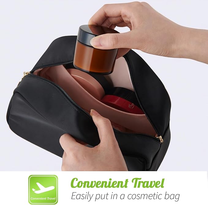 2oz Jars with Lids, HOA Kinh 30 Pack Amber Glass Jars with Black Lids Empty Cosmetic Containers Round Airtight Glass Jar with Inner Liners for Storing Lotions, Powders, and Ointments