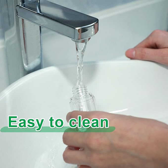 Sabary 60 Pcs Clear Airless Pump Bottles Refillable Cosmetic Travel Size Dispenser Vacuum Plastic Travel Bottles Empty Spray Pump Dispenser Liquid Toiletry Container(1 oz)