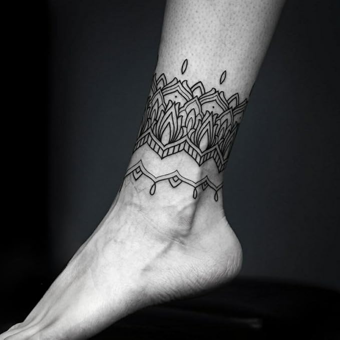 Large Temporary Tattoos Women Temporary Neck Tattoos Temporary Realistic Flower Chest Tattoo for Adults (Temporary Tattoos Sticker 57)