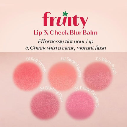 ETUDE Fruity Lip & Cheek Balm Tomato 2.3g Red Teak Lip Lipstick