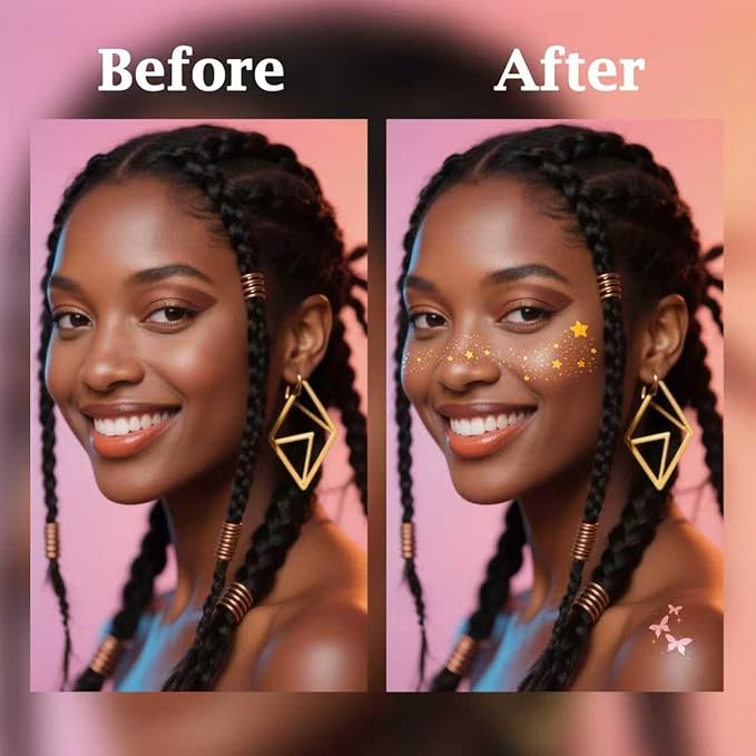 Glitter Freckles Face Tattoo,Freckles Temporary Face Tattoos, Body Face Glitter for Women Girls, Festival Outfits Rave Accessories, Country Concerts, Party, Makeup Glitter Patch 30PCS