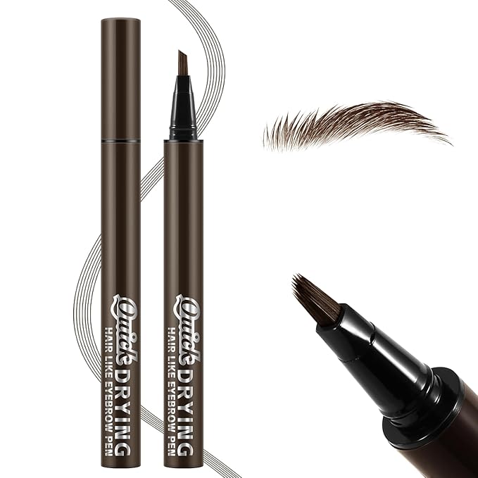 Waterproof Eyebrow Pen，Long Lasting Eyebrow Pencil，Creates Hair-Like, Natural-Looking, 3D Eyebrows,Eye Brow Makeup Pen for Women