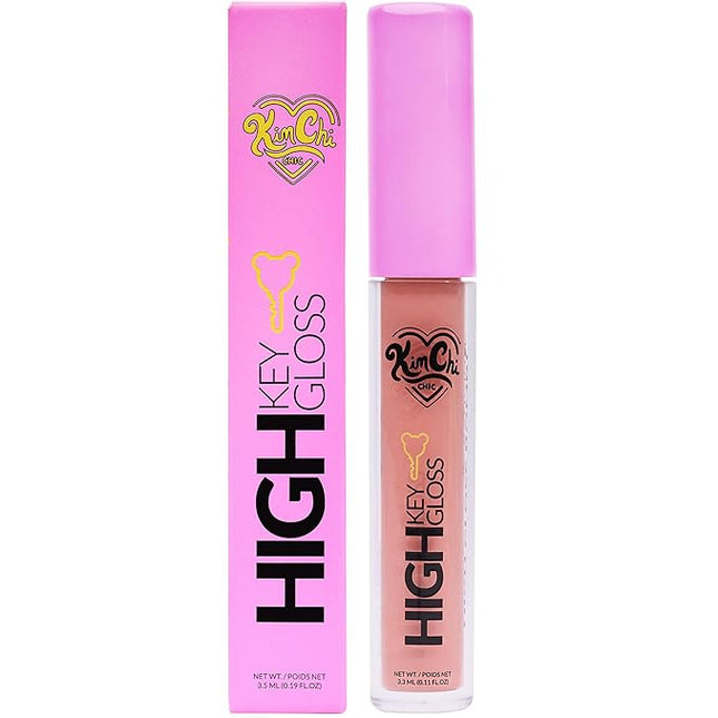 Kimchi Chic Beauty High Key Gloss, High-Shine Lip Gloss Helps Illuminate Your Look and Face, Non-Sticky, Light Peach With Pink Undertone, 14 Peach Pink, 3.5ml