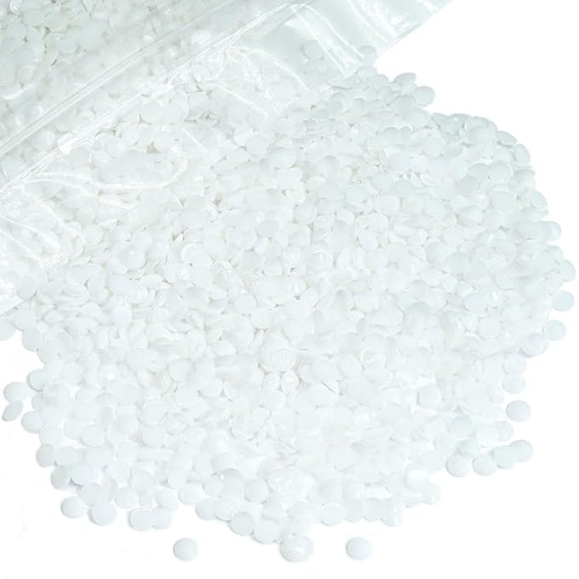 qiipii 5000PCS 4mm Solid White Resin Rhinestones for Crafting Pure White Flatback Jelly Stones Bulk SS16 Diamonds Crystals Gems for Makeup Mugs Tumblers Bottles Cups DIY Crafts Clothes Shoes Phones
