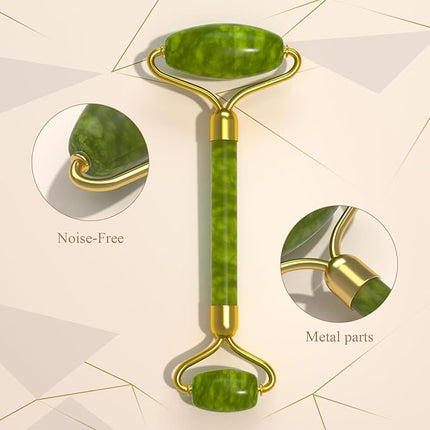 Jade Roller Gua Sha Set (Green)
