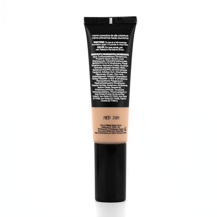 Palladio Full-Coverage Color Correction CC Cream, Oil-Free with Peptides & Vitamin C, Best for Correcting Redness and Uneven Skin Tone, Buildable Foundation Coverage (Med 30N)