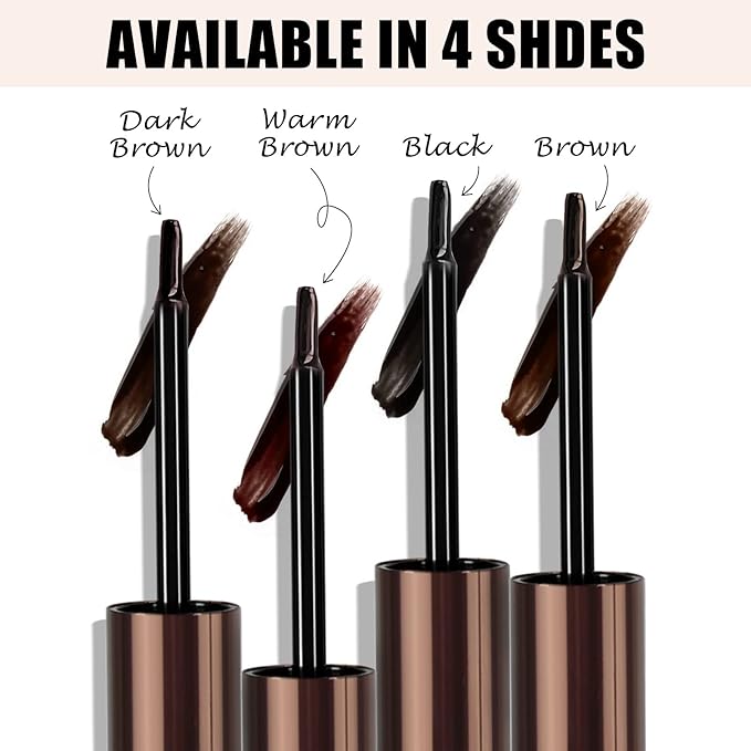 Cilrofelr Tattoo Peel Off Eyebrow Gel, Easy Tattoo Brow Peel Off Gel, Last Up to 3 Days, Waterproof, Transfer-proof, For Fuller & Defined Looking Brows, Dark Brown (2 Pack)