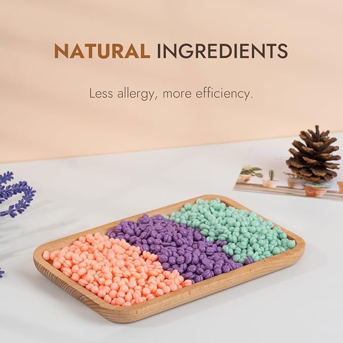 3lb Hard Wax Beads Kit for Hair Removal - WAX ON, HAIR GONE! Wax Beans for Women Men, At Home Brazillian Wax for Coarse Hair, Face, Legs, Arms, All Over Body