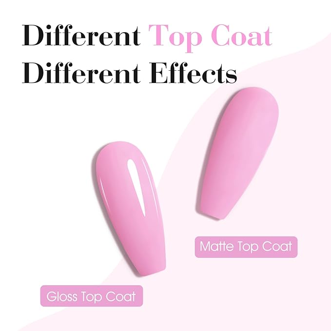 CANNI Pink Gel Nail Polish, 1Pcs Pink Gel Polish Color High Gloss Soak Off U V Nail Manicure Salon DIY