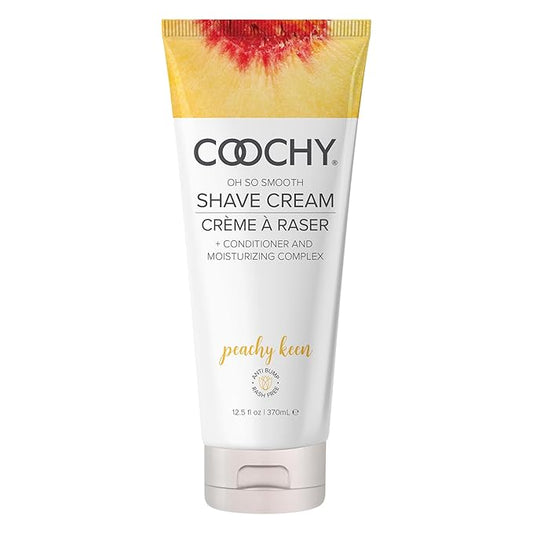 Coochy Shave Cream - Moisturizing Shave Lotion - Gentle Intimate Shaving Cream - For Bikini Area, Underarms, Legs & More - Rash-Free, Hydrating Formula - Peachy Keen, 12.5 oz