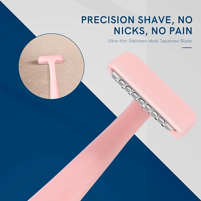 Eyebrow Razors w/Dermaplane Razors Set - Japanese Quality Blades - Small Face Razors for Peach Fuzz and Fine Hair, Disposable Razors for Men Multipurpose Exfoliating Dermaplaning Tools for Men