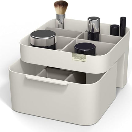 Joseph Joseph 75004 Viva Makeup Cosmetic Storage Organizer with Drawer, Medium, Shell