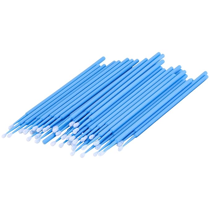 BTYMS 200 Pieces Disposable Micro Applicators Brush Dental Mascara Brushes Micro Swabs Microbrush for Lash Extensions
