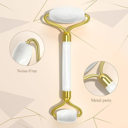 Gua Sha Facial Massage Tool & Jade Roller Set, Facial Massager for Face, Neck, Back, Arms, Legs, Eye,SPA Gifts for Women Gua Sha Facial Massager Reduce Puffiness and Improve Wrinkles