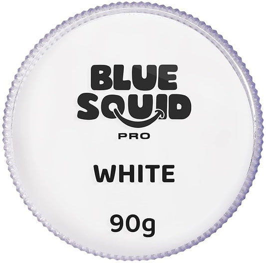 Blue Squid PRO Face Paint - Professional Water Based Single Cake Facepaint & Body Paints - SFX Makeup, Kids Adults Face Painting for Costume, Halloween, Cosplay - Classic White 90g / 3oz