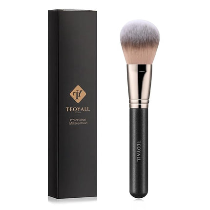 TEOYALL Setting Powder Brush, Ultra Plush Fluffy Synthetic Bristles Makeup Buffing Brush for All-Over Powder Application with Powder Bronzer Foundation