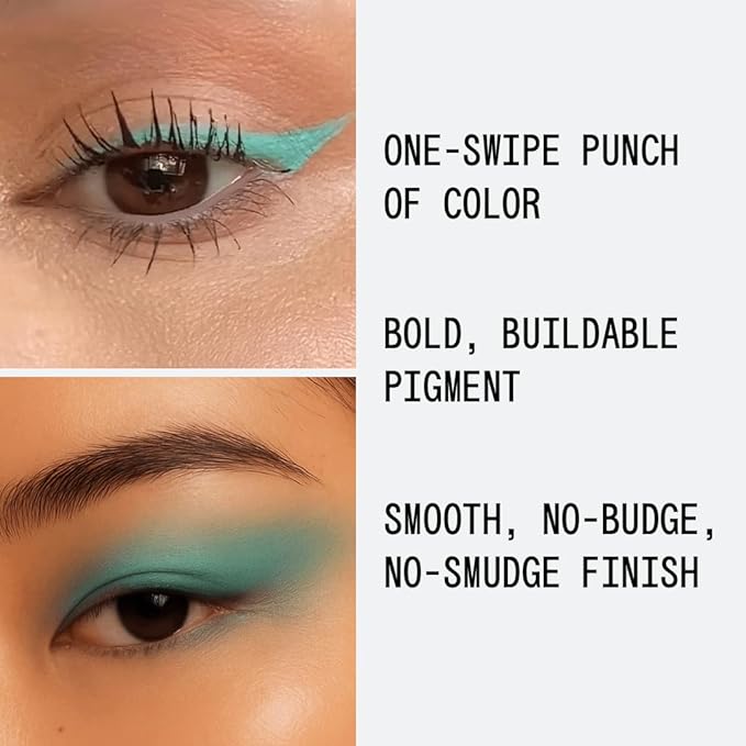 about-face Matte Fluid Eye Paint Replicant – High-Pigment Liquid Eyeshadow, Long-Lasting, No-Budge Matte Finish, Vegan & Cruelty-Free (Aqua)