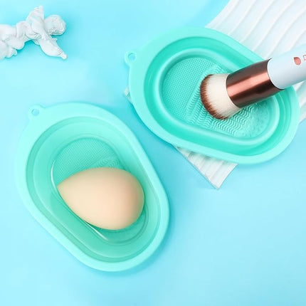 DUcare Makeup Brush Cleaner Shampoo Soap Solid Brush Cleaning Mat Removes Cosmetic Color Brush Cleaner Pad for Cleaning Makeup Sponges Brushes