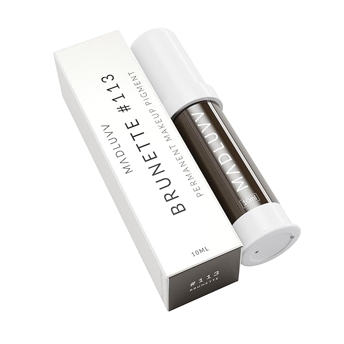 MADLUVV Professional Makeup Pigment for PMU Brow Artistry, Made in the USA, Vegan, Cruelty-free, Non-Toxic, Gel Consistency & High Retention - Brunette 113