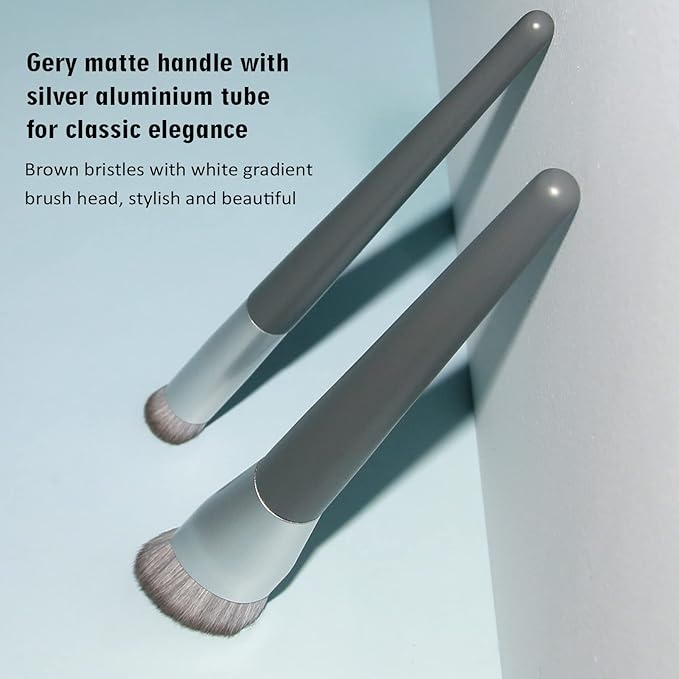 Foundation Makeup Brush Contour Concealer Large Powder Kabuki Perfect for Any Look Premium Luxe Plush Fibers Rounded Flawless Face Ideal for Liquid, Cream, Powder