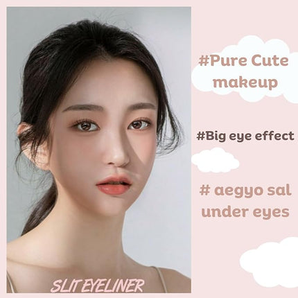 [thebom] AegyoSal Eyeliner Under-Eye Enhancing Pencil Highlighter Eye Makeup (2set) (Volume Beige + Shadow Brown)