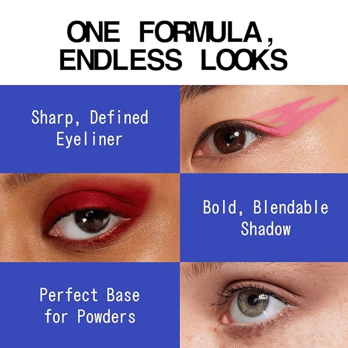 about-face Matte Fluid Eye Paint No Queens Blues– High-Pigment Liquid Eyeshadow, Long-Lasting, No-Budge Matte Finish, Vegan & Cruelty-Free (Primary Blue)
