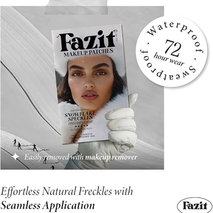 Fazit Makeup Patches - Snowflake Speckles - Glow Up Make-Up Patches - Cute Glitter Makeup Accessories for Women - Cosmetic Glitter for Face