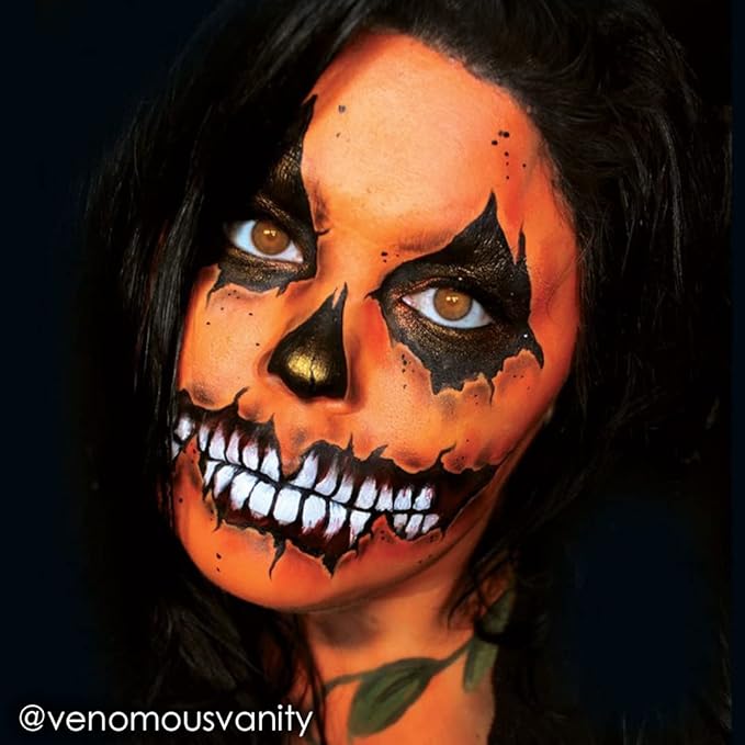 Mehron Makeup Fantasy FX Cream Makeup | Water Based | Halloween | Orange Face & Body Paint For Adults 1 fl oz (30ml) (ORANGE)