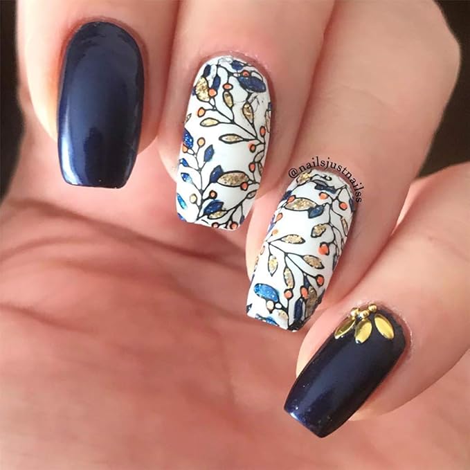 duri Nail Polish, 474 Encore, Shimmer Midnight Blue Lacquer Opaque Coverage, 0.5 fl.oz.