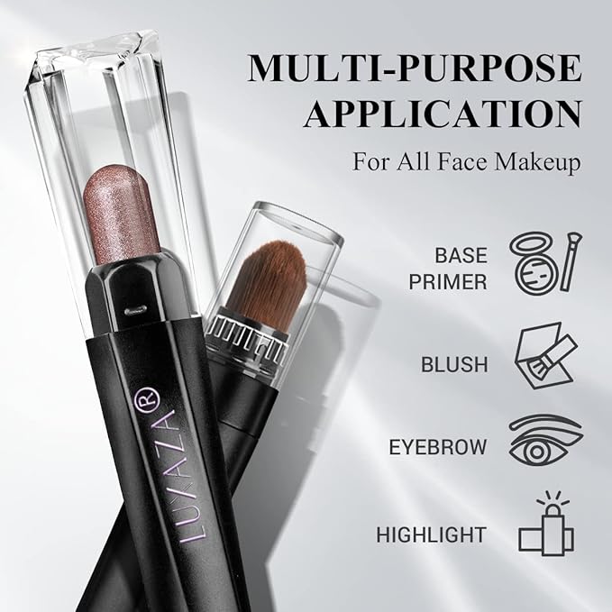 6PCS Cream Eyeshadow Stick Makeup Sets, Metallic And Matte Shimmer Eye Shadow Eye Brightener Stick Pencil Crayon, A12-Neutral Khaki