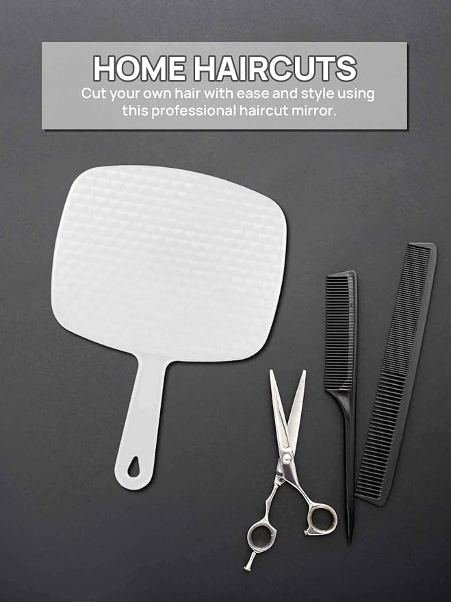 OMIRO Hand Mirror, Handheld Mirror with Handle, American White