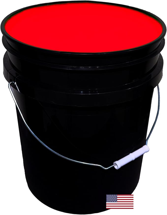 milo UV Neon Red Washable Party Paint | 5 Gallon Bucket | Bulk Fluorescent Party Paint for Rave, Events, Concerts | Glows UV in Black Light | Made in USA | Safe for Skin, Washable, and Non Toxic
