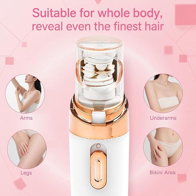 Epil Pro 3.0 Women Face Epilator 2025 New - 2-in-1 Rechargeable Facial Hair Removal for Women, IPX5 Waterproof Epilator with 3 Eyebrow Trimmers,Beauty Removal for Woman(1PC-White)