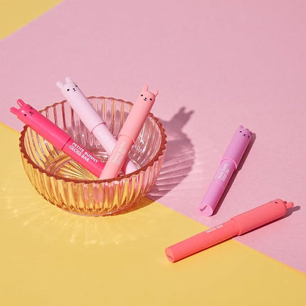 TONYMOLY Petit Bunny Lip Gloss for Women, Long Lasting Lip Crayon, Korean Gloss for Lips, Vitamin E Enriched, Soften & Moisturize Lips, Juicy Cherry