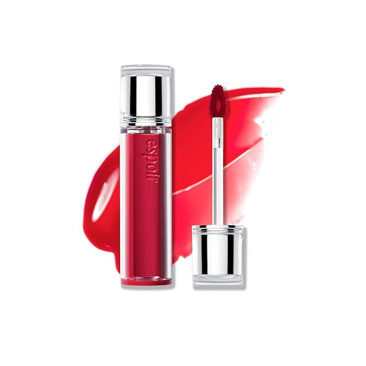 Espoir Couture Lip Tint Glaze #12 Cherry Sorbet 0.14oz | Volumizing Lip Stain with Syrupy Shine | Long-Lasting & Vibrant Color for Radiant Lip Look | Moisturizing & Glossy Lip Tint | Korean Lip Makeup
