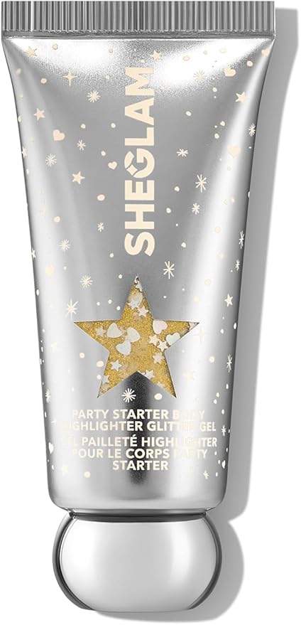 SHEGLAM Party Starter Body Highlighter Glitter Gel Quick-Drying and Non-Sticky Glitter Spray Liquid Highlighter for Face Hair Body Glitter-Feelin' Extra