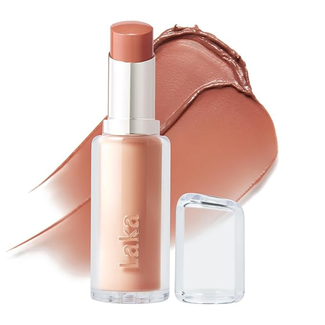 Laka 24HR Bonding Glow Lipstick, 3.7g/0.13oz., Long Lasting High-Shine Lipstick with Rich Color & Glassy Finish (#212 Papaya)